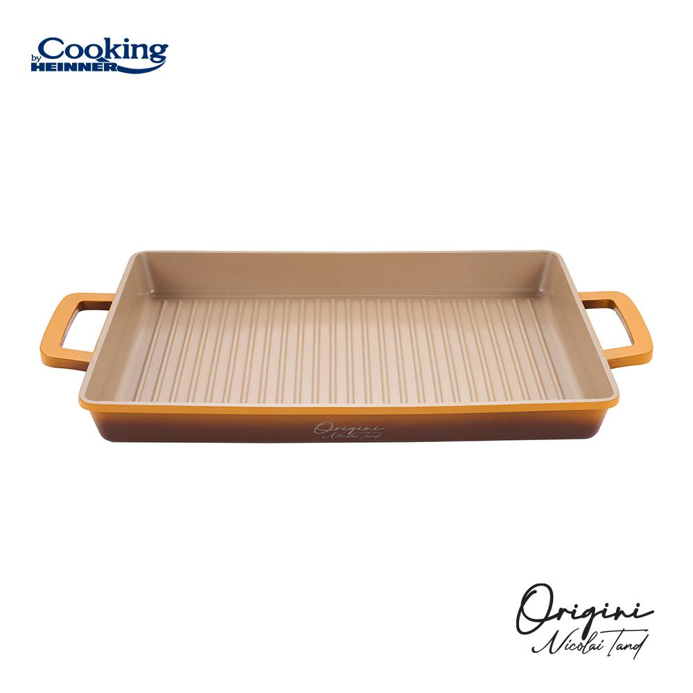 Tavă Grătar Heinner Nicolai 36x26cm Aluminiu Turnat Origini - imagine 3