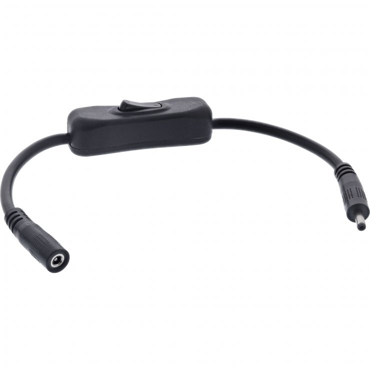 Cablu Prelungitor DC cu Switch InLine, 0.2m