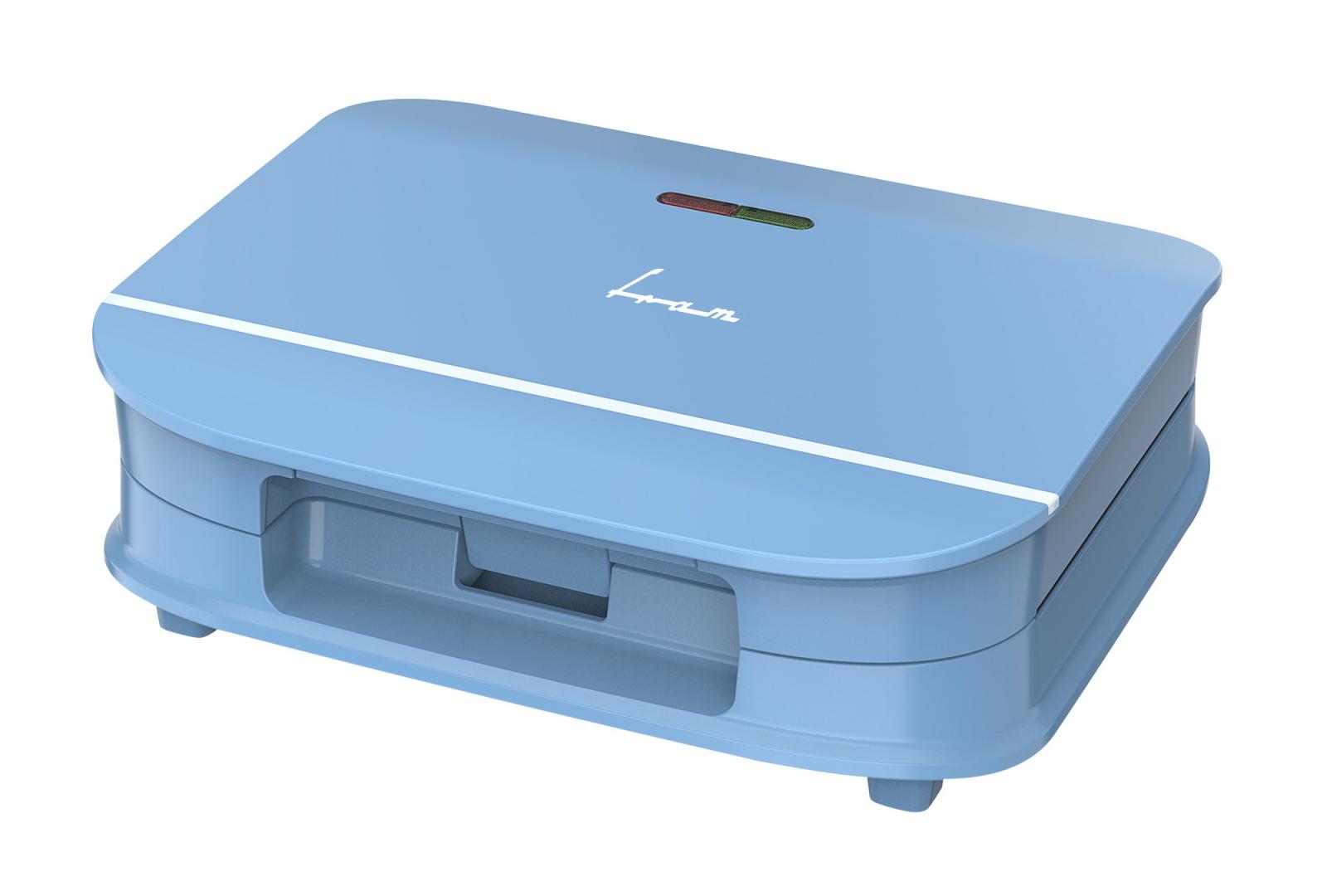 Sandwich Maker Fram FSM-700BL, 700W, Placi Antiaderente, Bleu - imagine 1