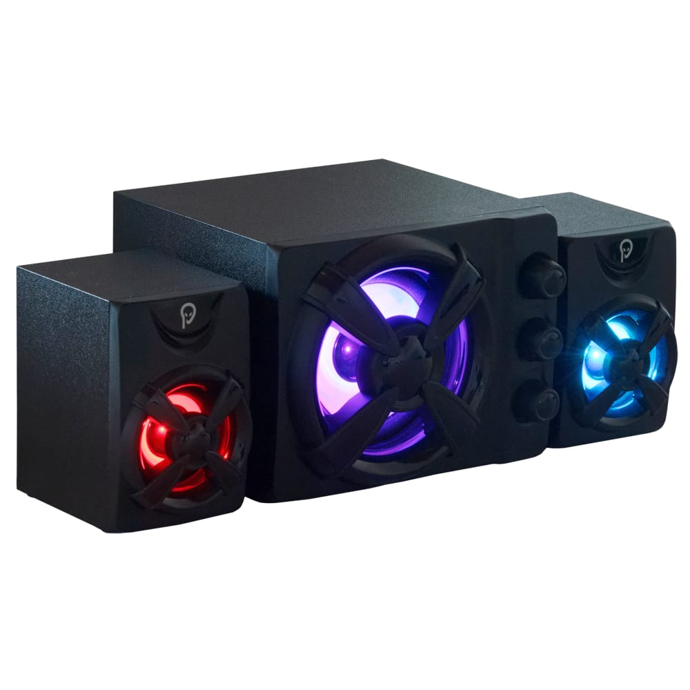 Boxe Gaming Spacer THUNDER 2.1 cu Subwoofer MDF si LED RGB - imagine 2