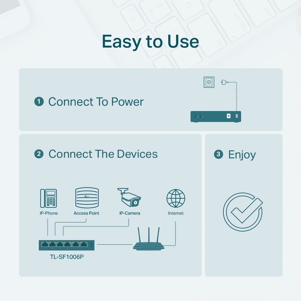 Switch TP-Link TL-SF1006P 6 Porturi PoE+ 67W - Rețea Stabilă - imagine 12
