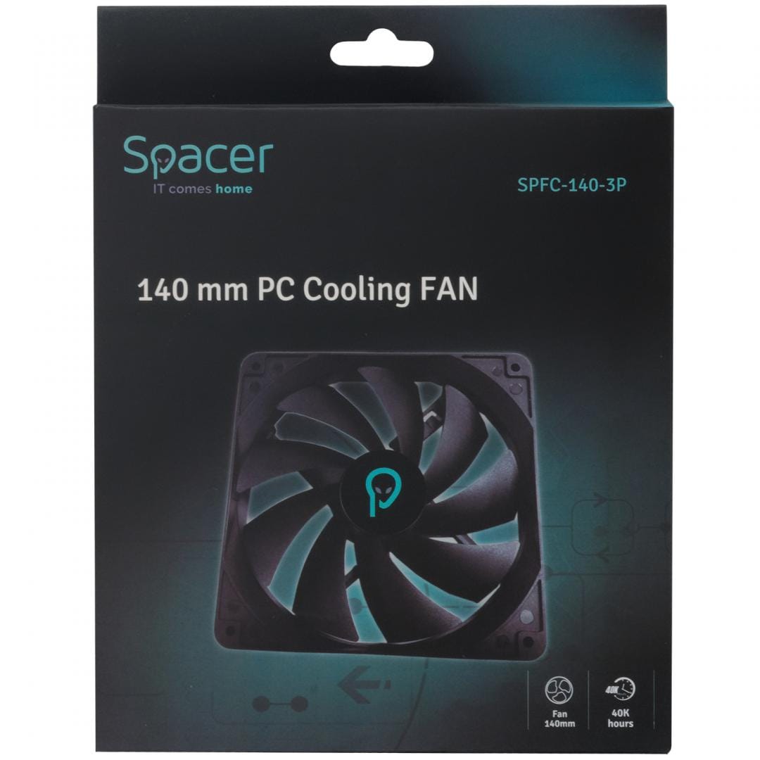 Ventilator PC Spacer 140mm - Răcire Eficientă 67.6CFM - imagine 3