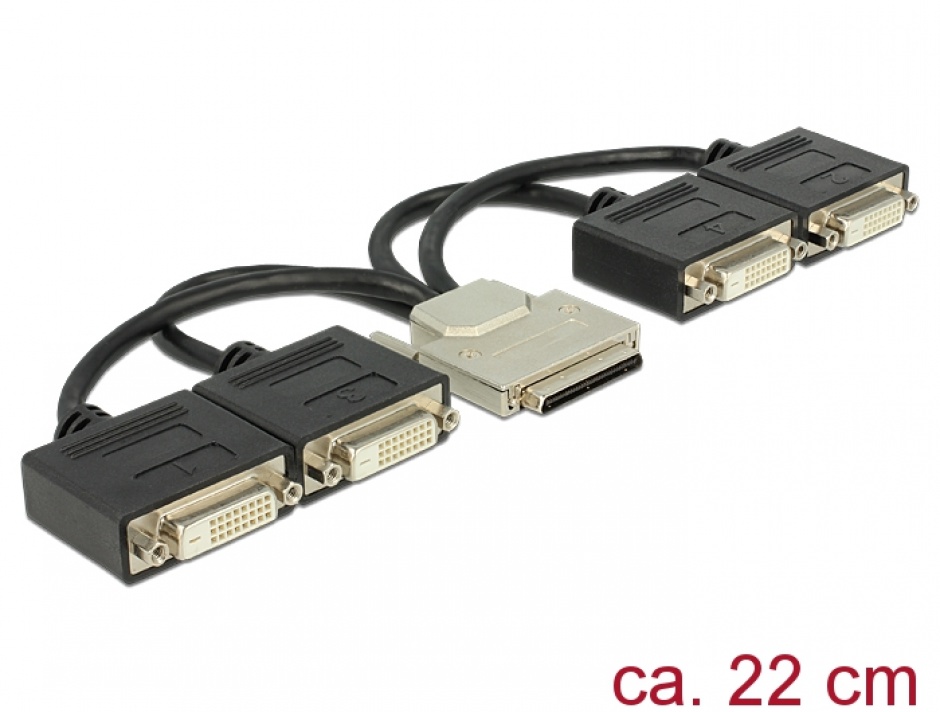 Adaptor VHDCI la 4x DVI Delock 65649
