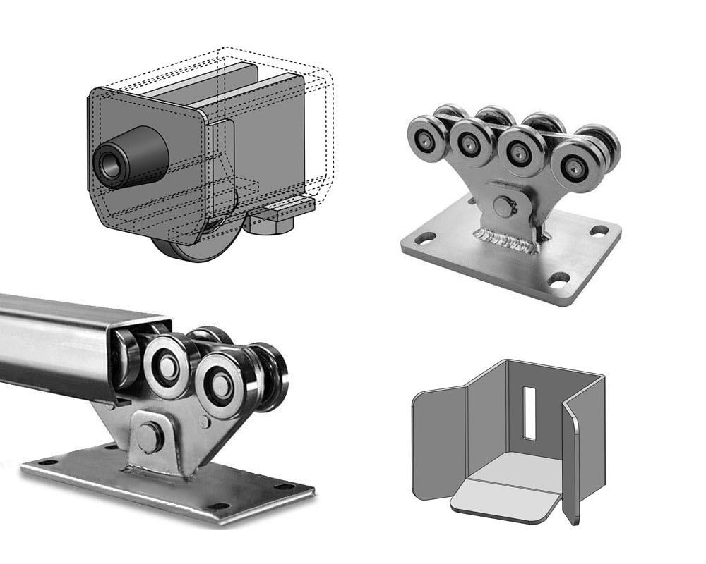 Kit Feronerie Poarta Autoportanta 600KG Atu tech