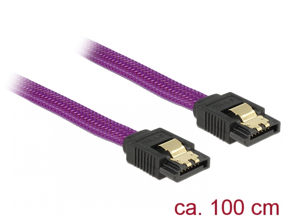 Cablu SATA III Delock 6 Gb/s, 100cm, Premium