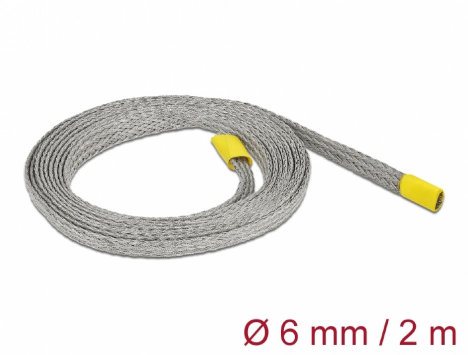 Plasă EMI Delock 2m, Extensibilă, Ecranare Cupru