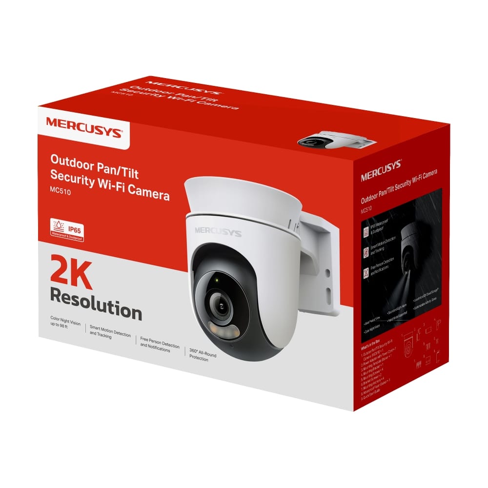 Cameră supraveghere MERCUSYS MC510 Outdoor 2K Pan/Tilt 360° - imagine 9