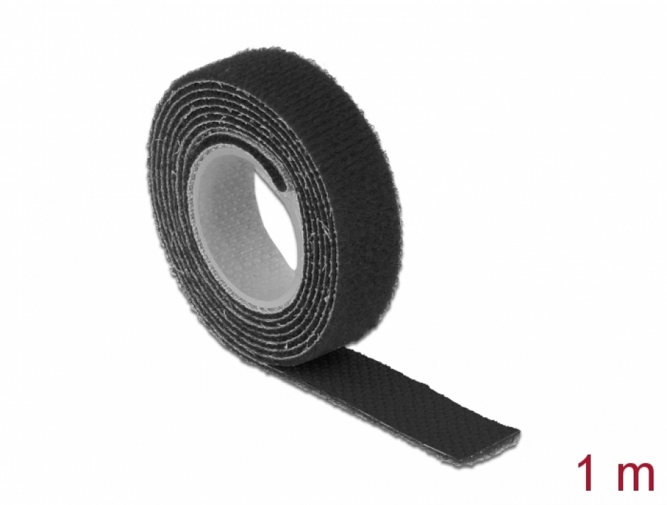 Rola cu arici neagra 1m x 13mm Delock 18709