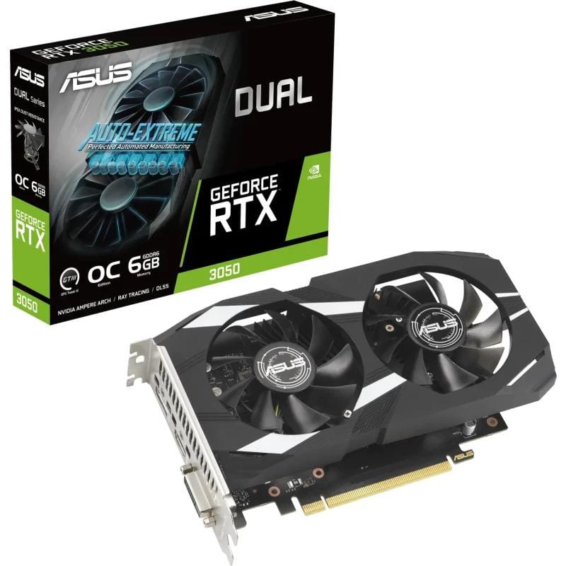 ASUS DUAL RTX 3050 OC 6GB GDDR6 - Placă Video Gaming - imagine 2