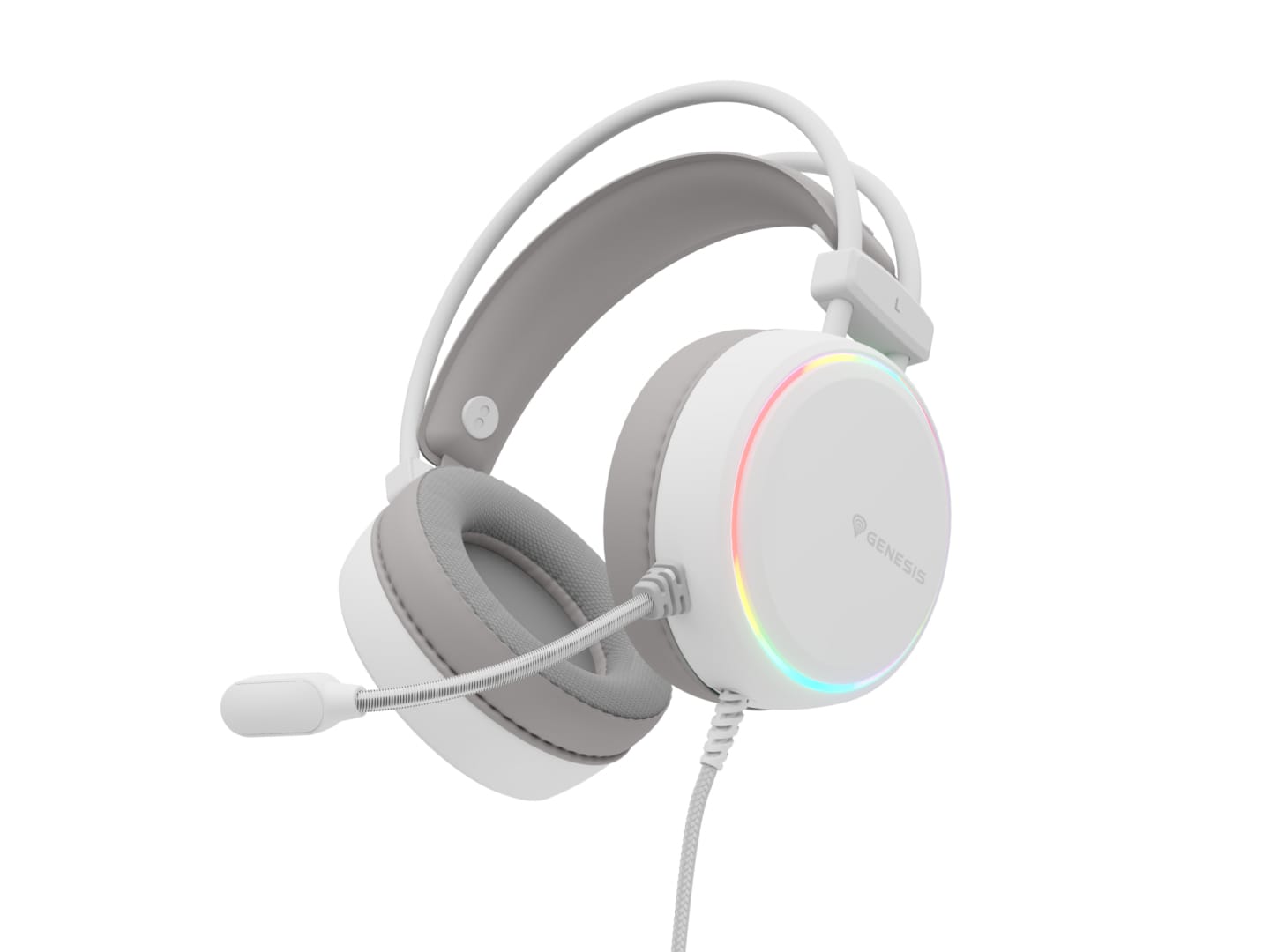 Căști Gaming Genesis Neon 613 G2 Alb, cu Fir si Microfon - imagine 3
