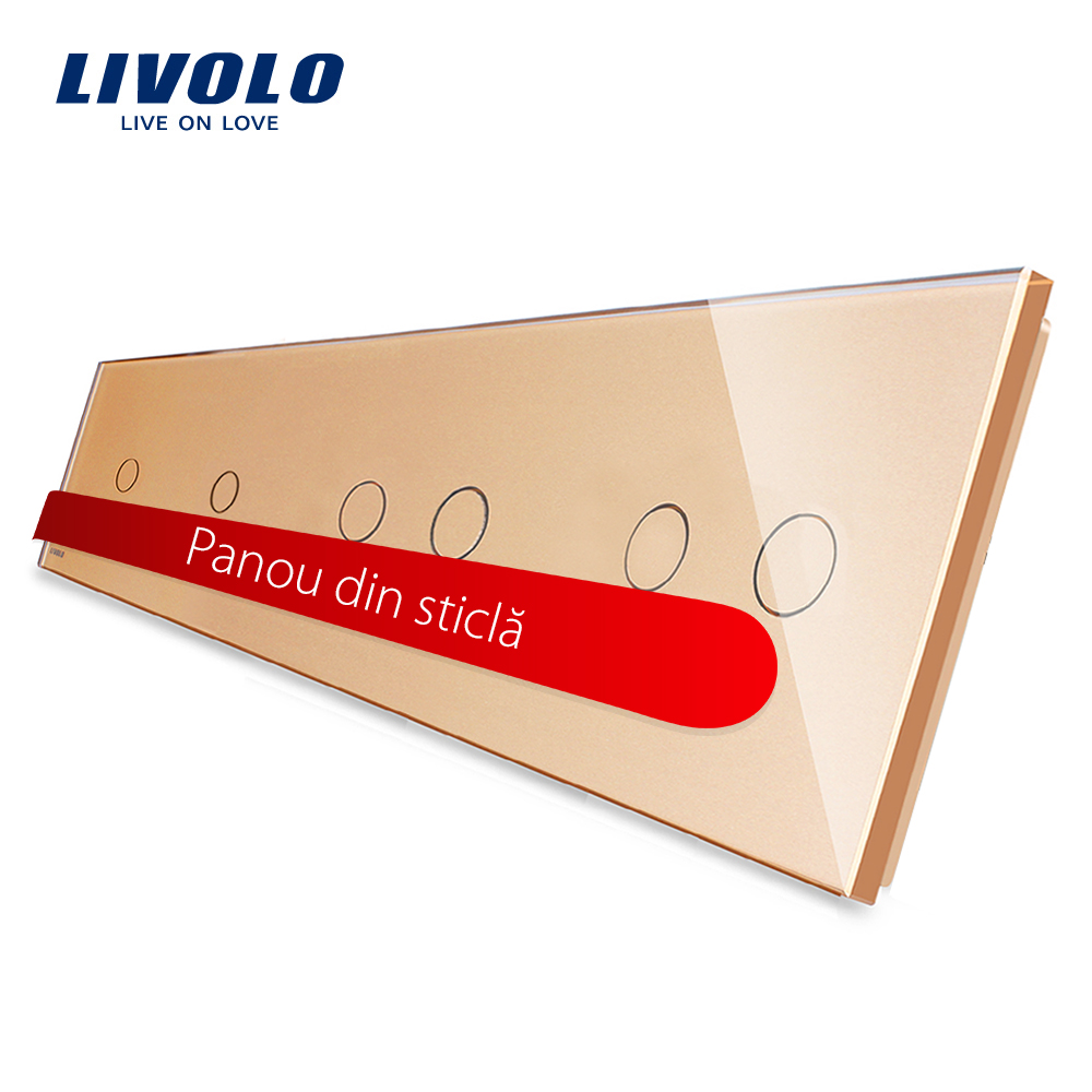 Panou Touch LIVOLO cu Sticlă 2xSimplu+2xDublu - imagine 5