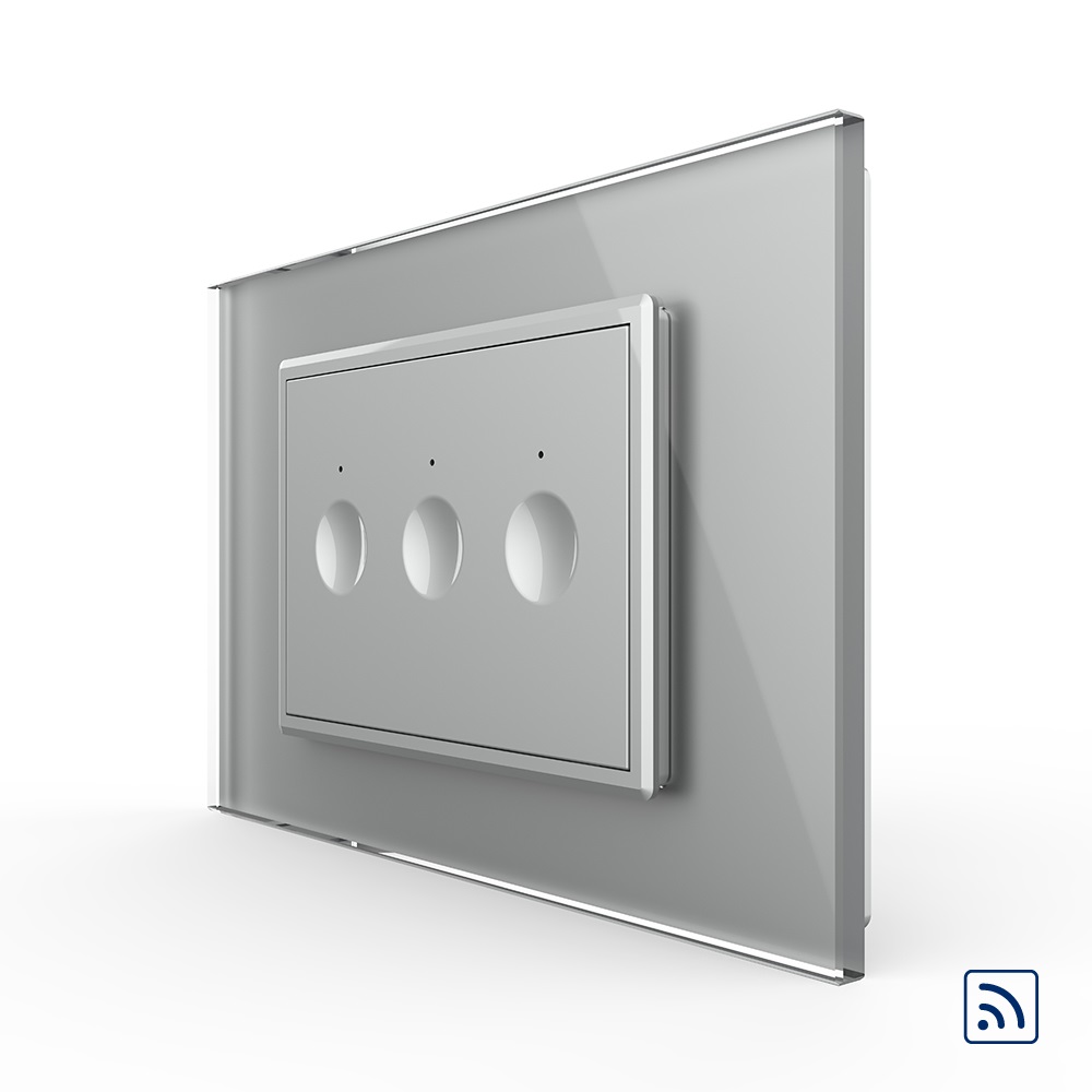Intrerupator Triplu Touch Livolo cu Sticla, Control Wireless - imagine 13