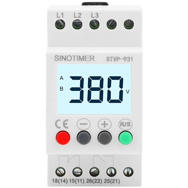 Voltmetru trifazic Sinotimer STVP-931 monitor tensiune