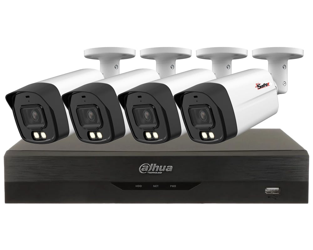 Kit supraveghere Dahua 4 camere 5MP cu AI