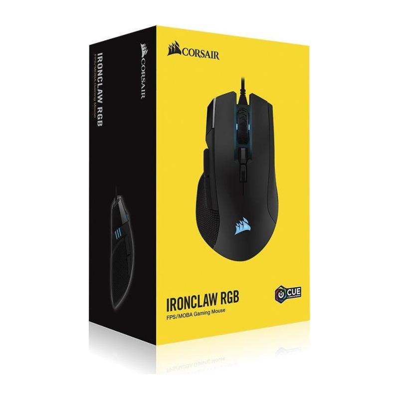 Mouse Gaming Corsair IRONCLAW RGB, 18000 DPI, Optical, Negru - imagine 4