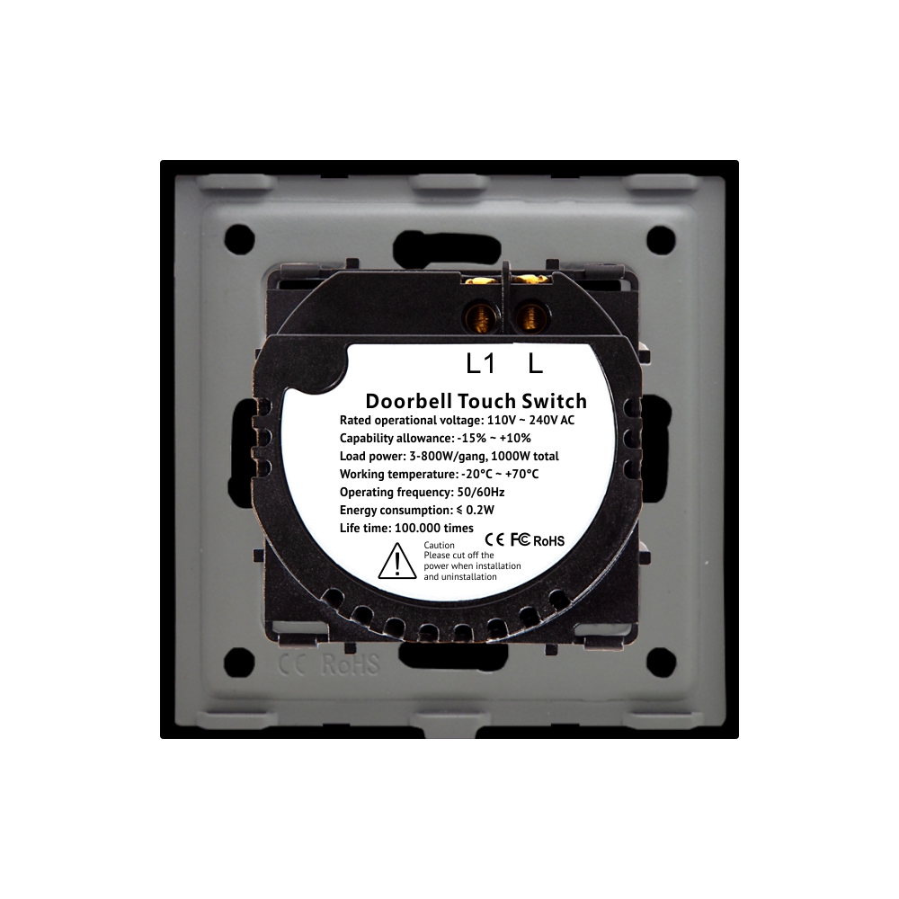 Buton Sonerie Touch Sticla LUXION, Revenire, IP45 - imagine 12