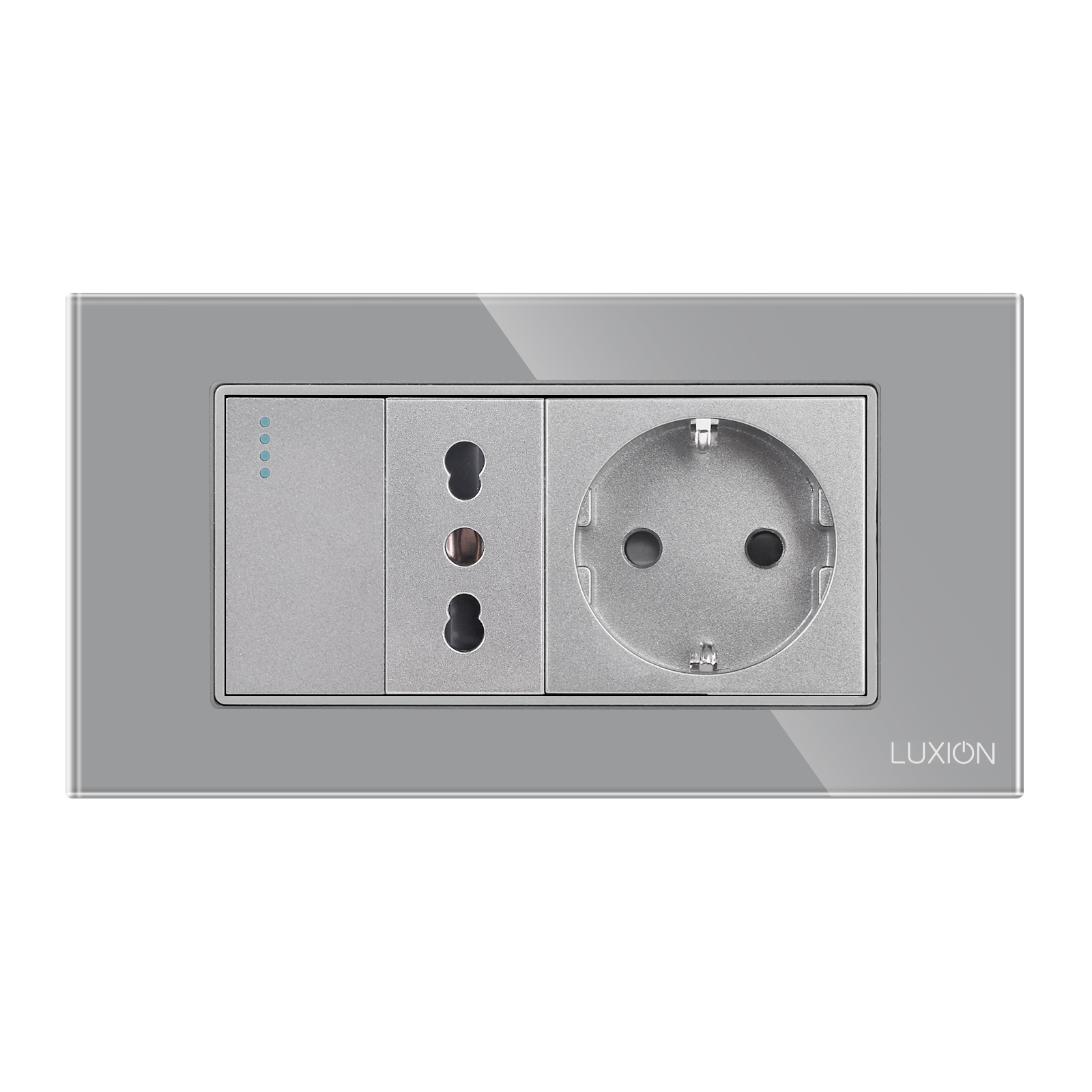 Intrerupator + Priza Ingusta + Priza Schuko LUXION 4M Sticla IP44 - imagine 14