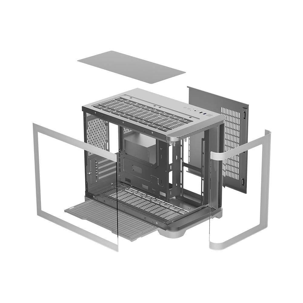 Carcasa 1STPLAYER UV6 Cube Tower ARGB Alb - Gaming Premium - imagine 8