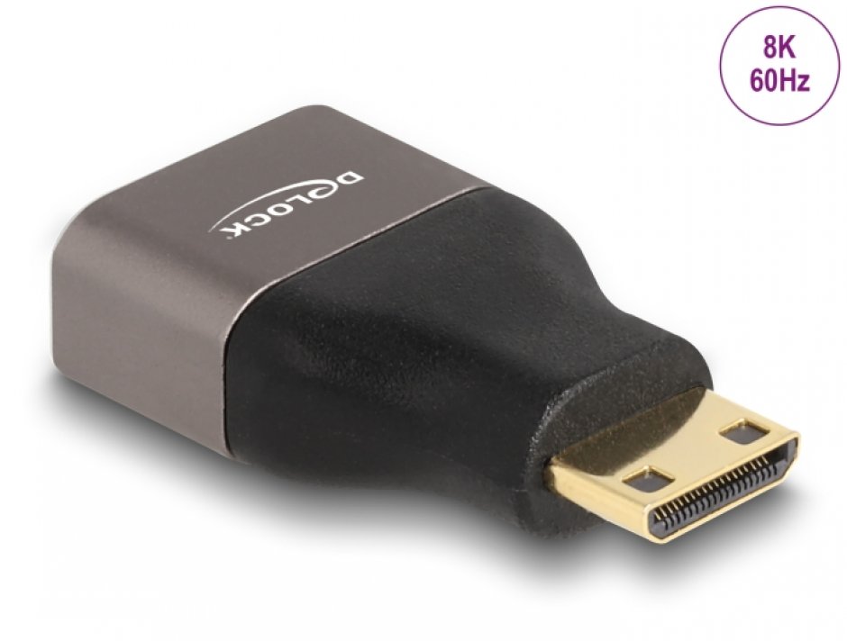 Adaptor Delock Mini HDMI-C la HDMI 8K