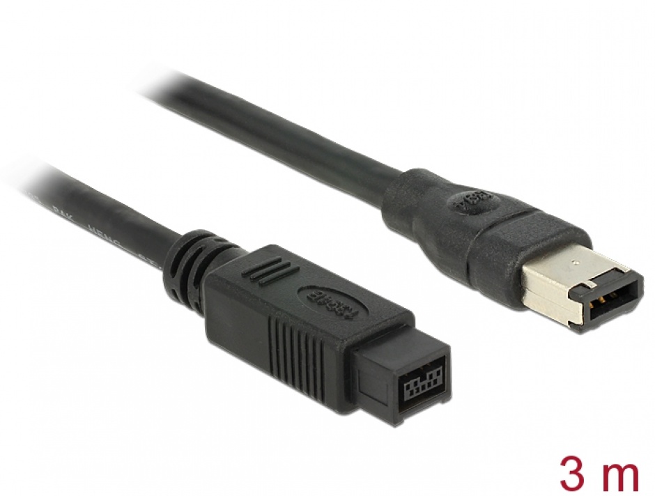 Cablu FireWire 9-6 pin 3m Delock | Transfer Rapid