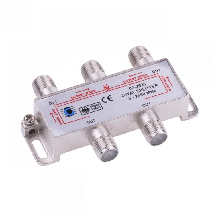 Splitter Coaxial 4 Porturi 5-2450 MHz OEM