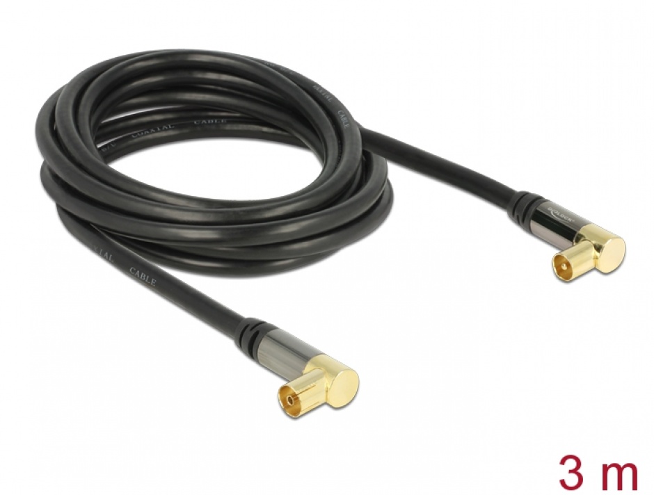Cablu Prelungitor Antena IEC 3m Delock