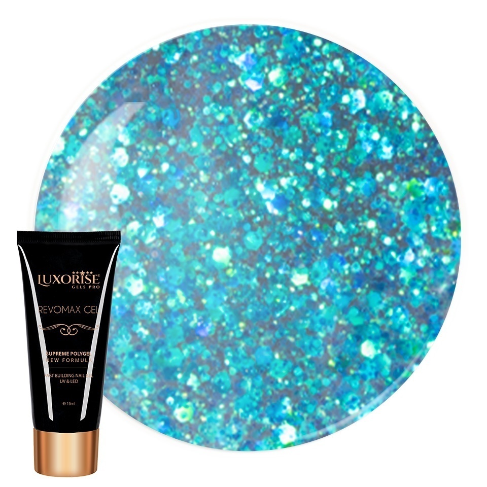 Polygel Luxorise Turquoise Dream 15ml | Modelare Ușoară