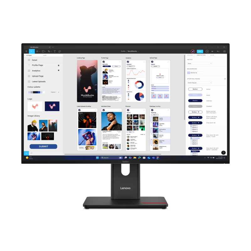 Monitor Lenovo ThinkVision T32UD-40 31.5" 4K Ultra HD Profesional