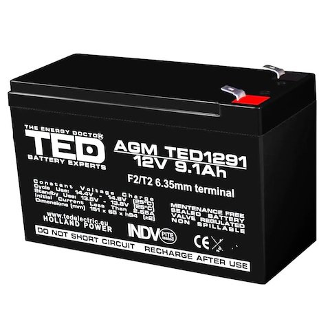 Acumulator 12V 9.1Ah TED Electric AGM