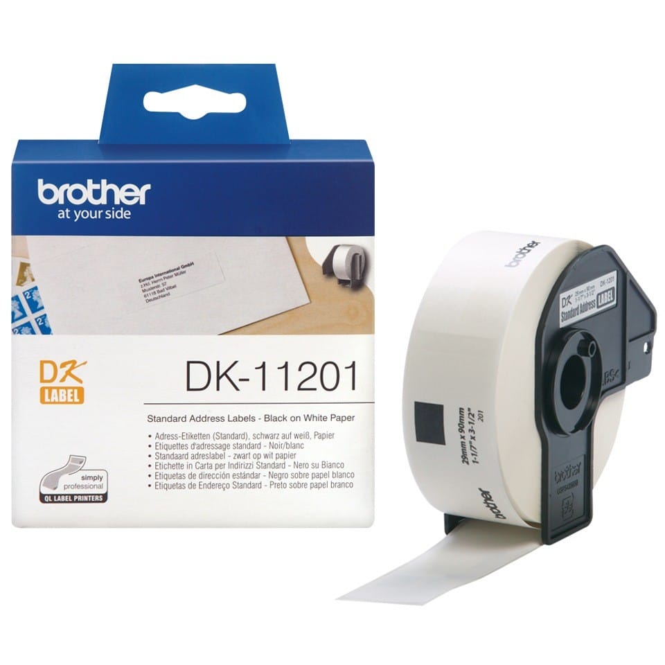 Banda Continua Hartie Brother DK11201 29mm x 90mm Originala - imagine 2