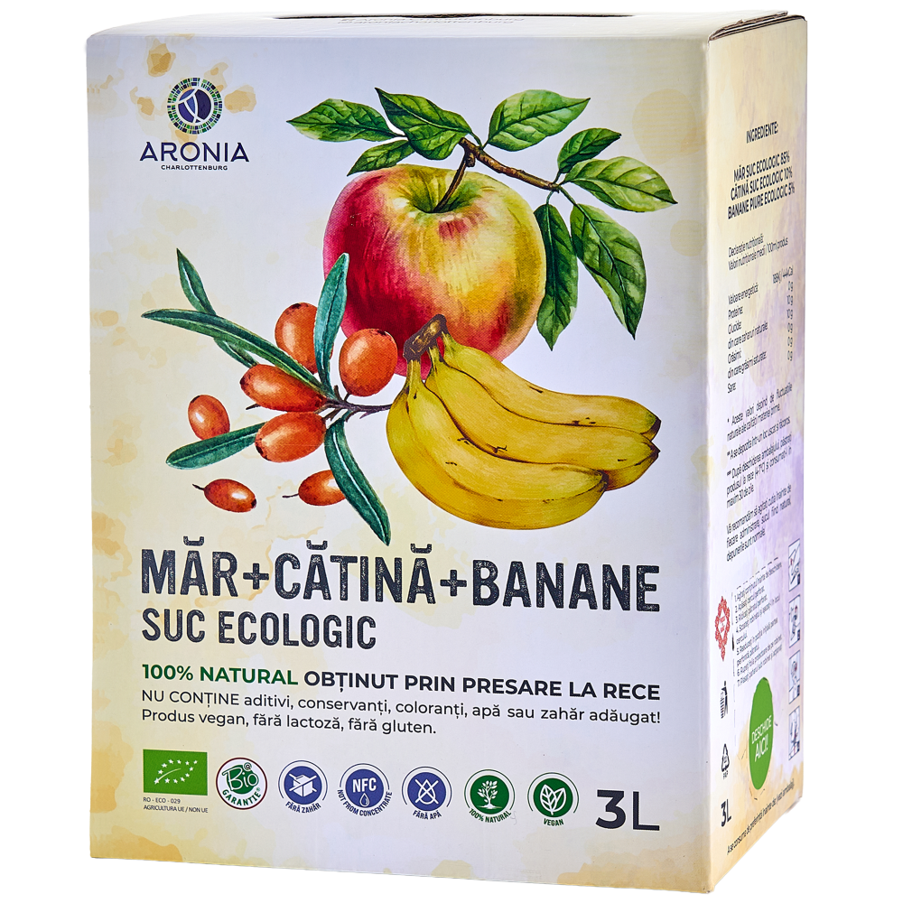 Suc Măr, Cătină, Banane 3L ECO Aronia