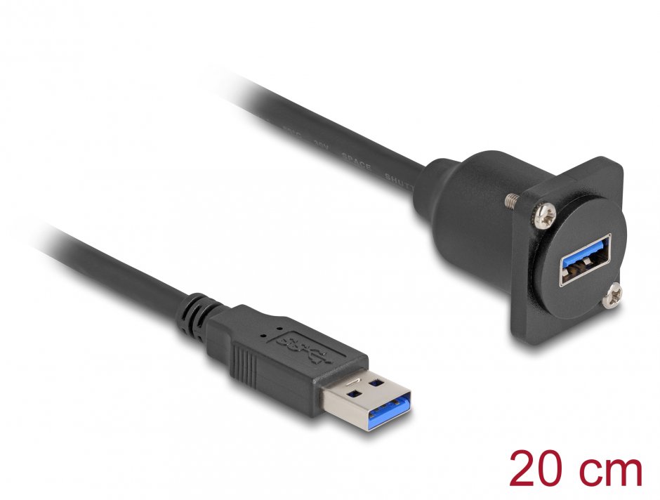 Cablu USB 3.0 Delock, 0.2m, Tip D