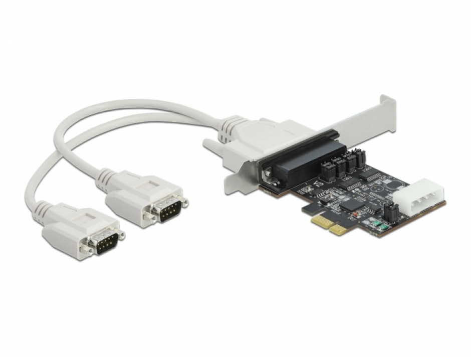 Placă PCI-E Delock 2x Serial RS-232 5V/12V