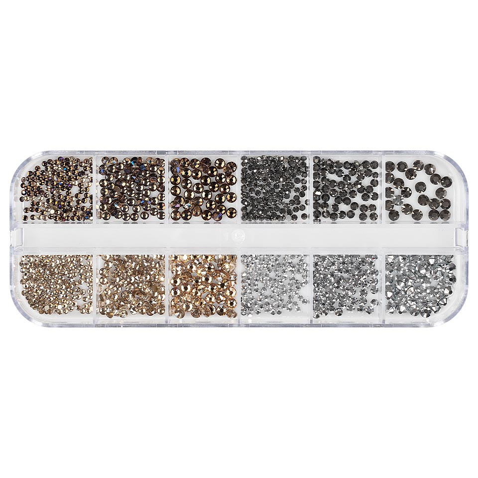 Strasuri Unghii LUXORISE Crystal Look | 12 Modele