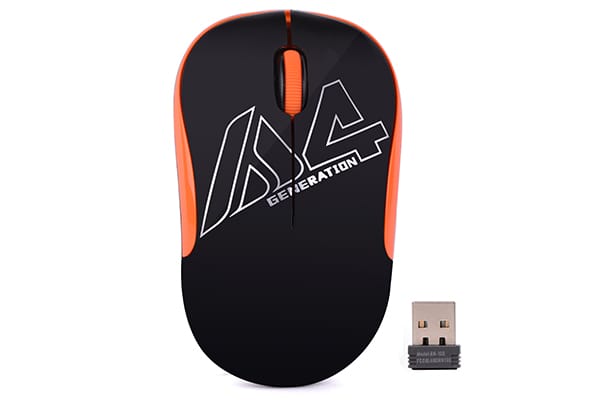 Mouse Wireless A4Tech G3-300N-BO 2.4GHz Negru-Portocaliu - imagine 6