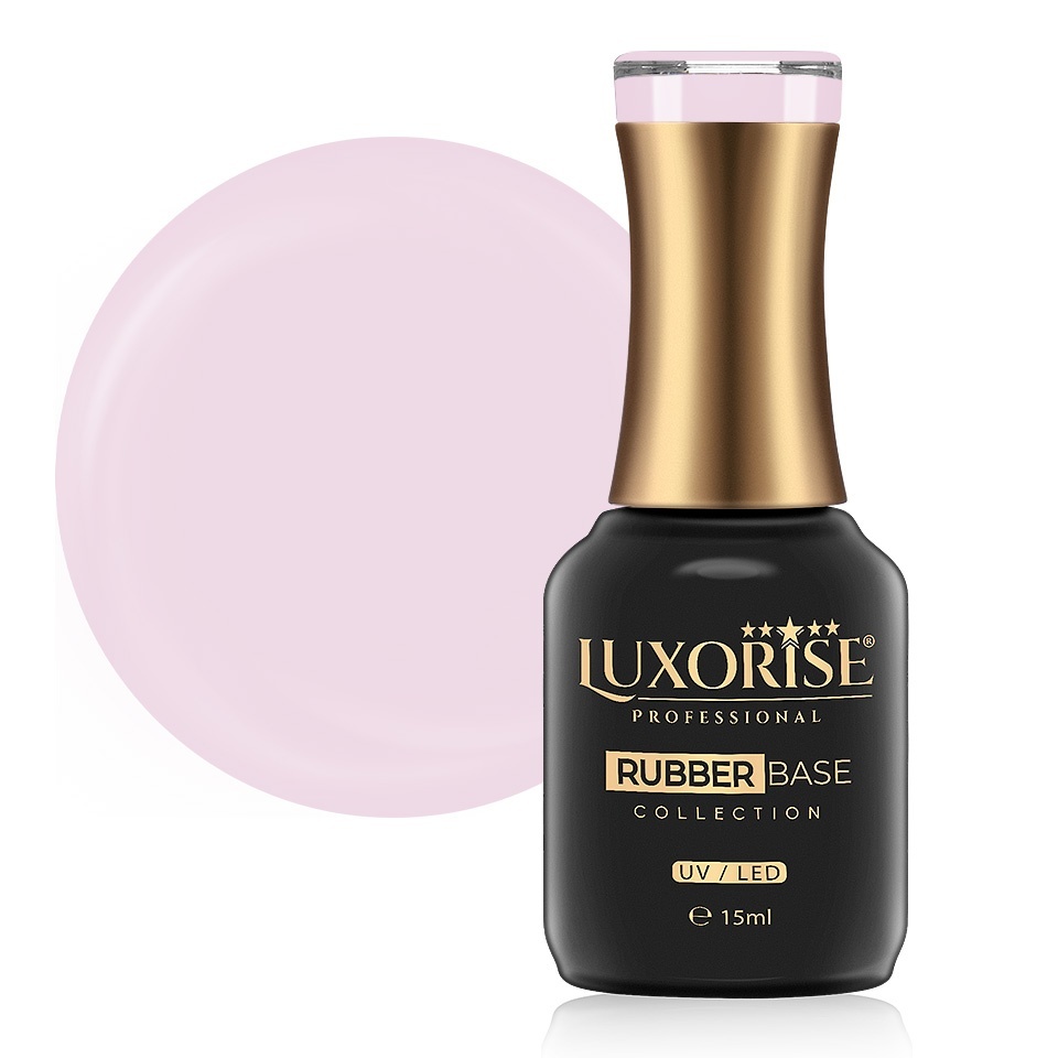Rubber Base LUXORISE Milky Lilac 15ml, flexibilă și adezivă