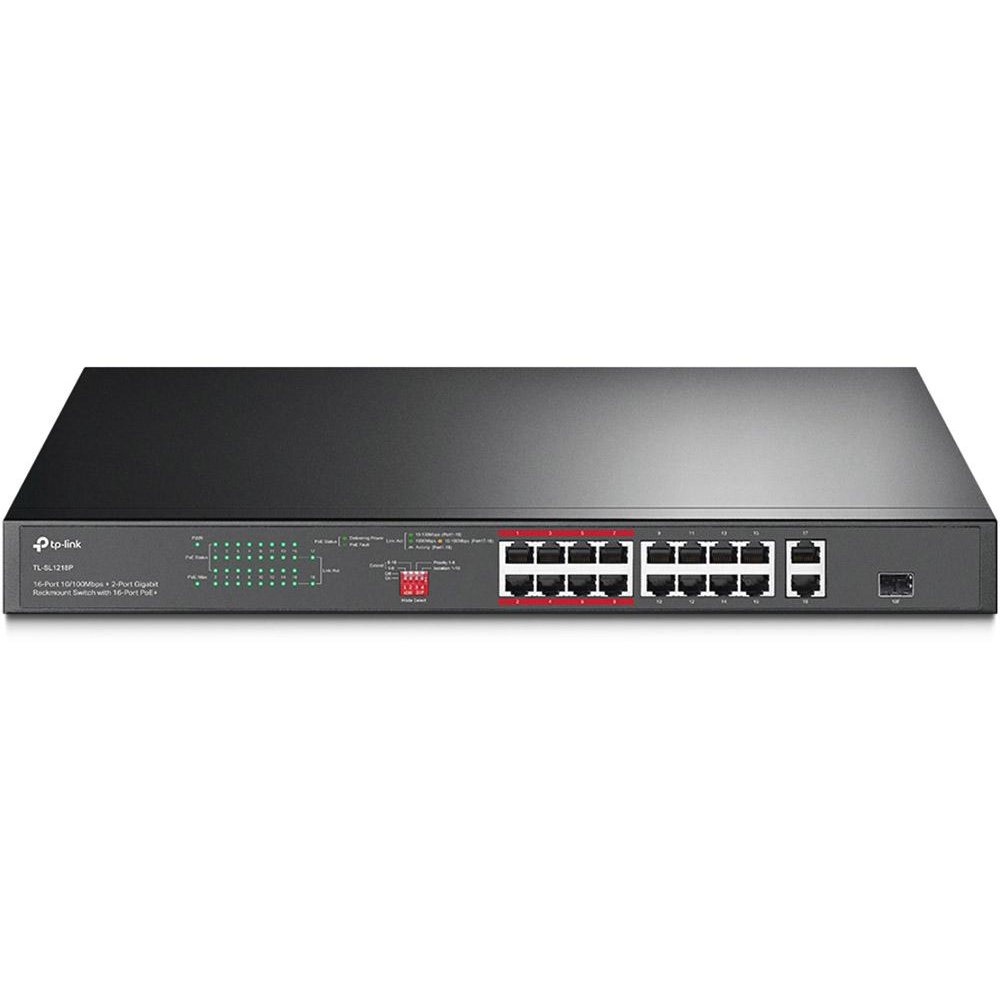TP-Link TL-SL1218P Switch 16 Porturi PoE+ Gigabit