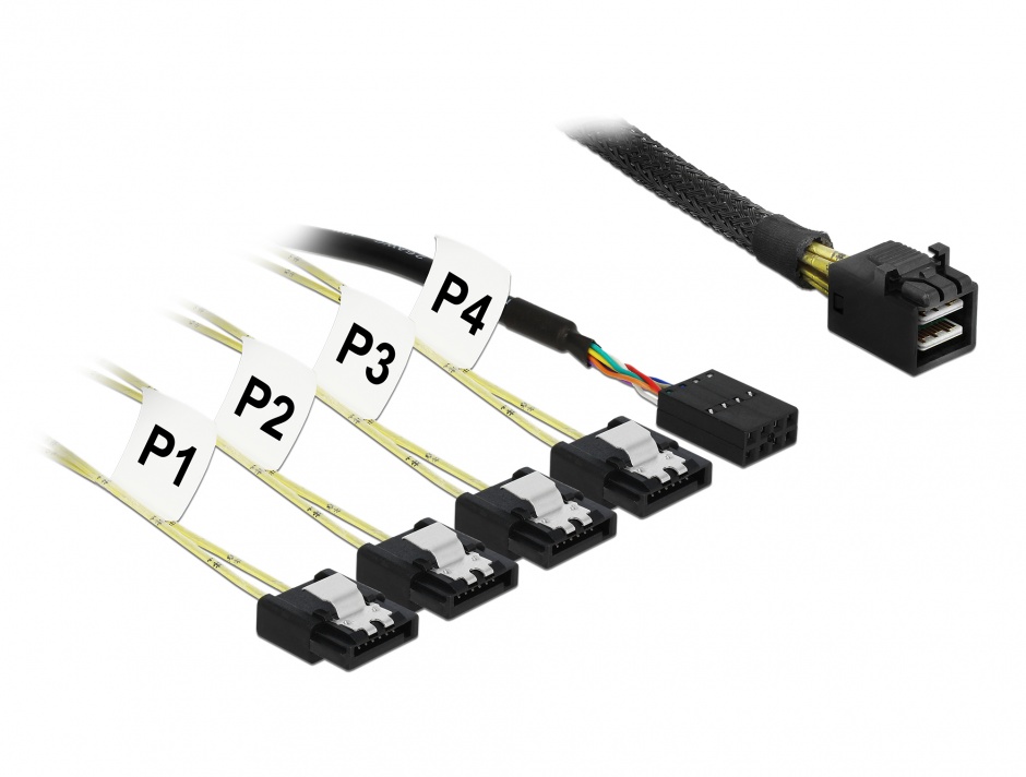 Cablu Delock Mini SAS HD la 4x SATA, 1m