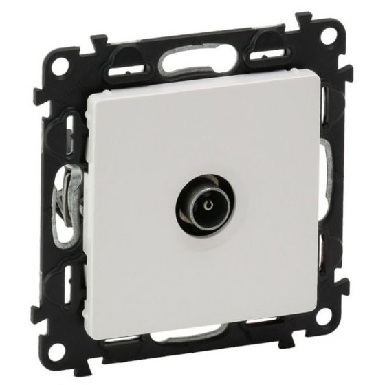 Priza TV tata de capăt Legrand 753160, încastrată, albă