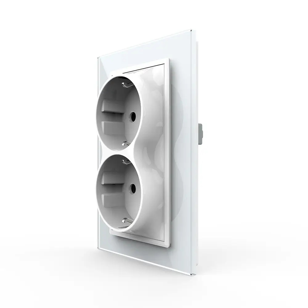 Priză Dublă Livolo Sticlă, Design Modern