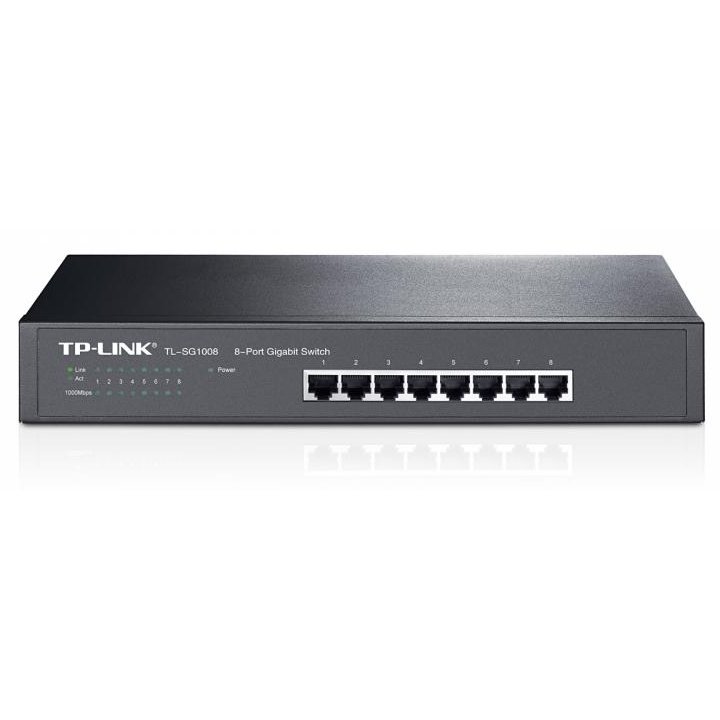 Switch TP-Link TL-SG1008, 8 porturi Gigabit, Rackmount