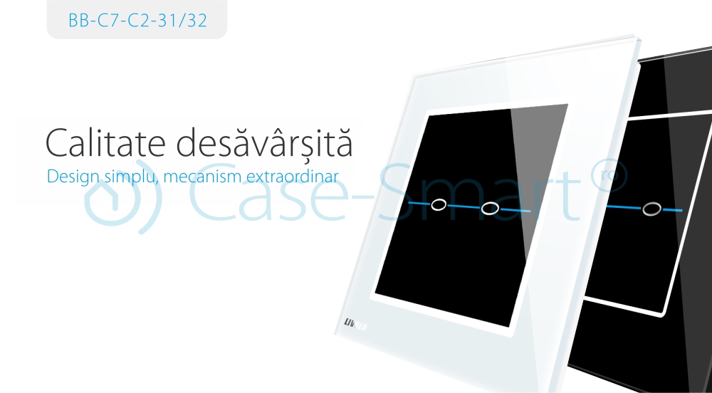 Intrerupator Dublu Touch Livolo Sticla - Seria R - imagine 3