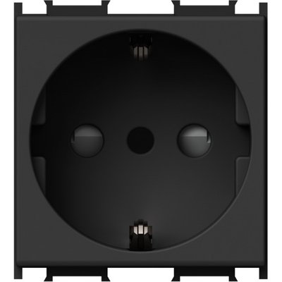 Priza SCHUKO/ITA 1P 16A Negru TEM