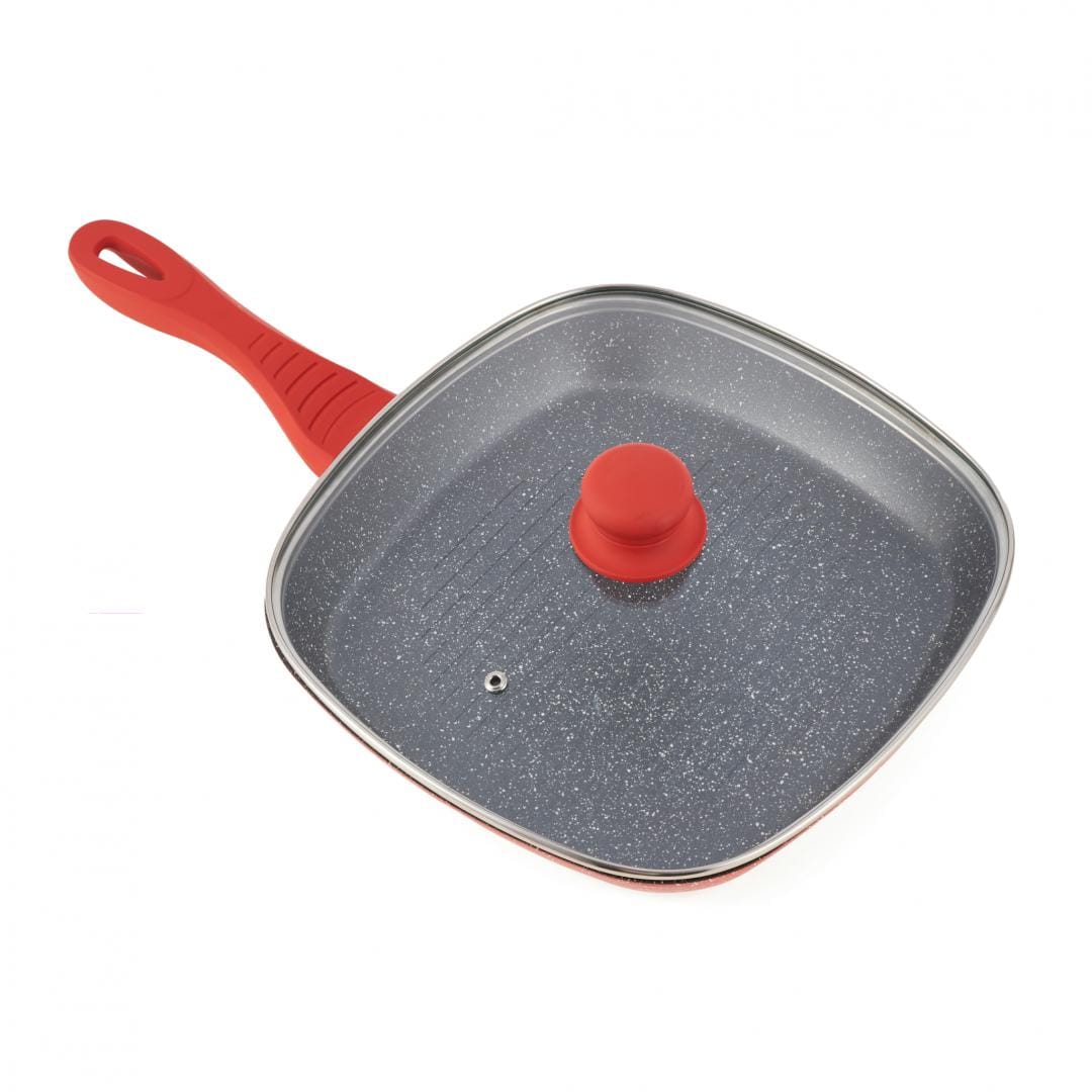 Tigaie Grill Heinner 28cm Orange Grays - Cu Capac Inclus - imagine 6