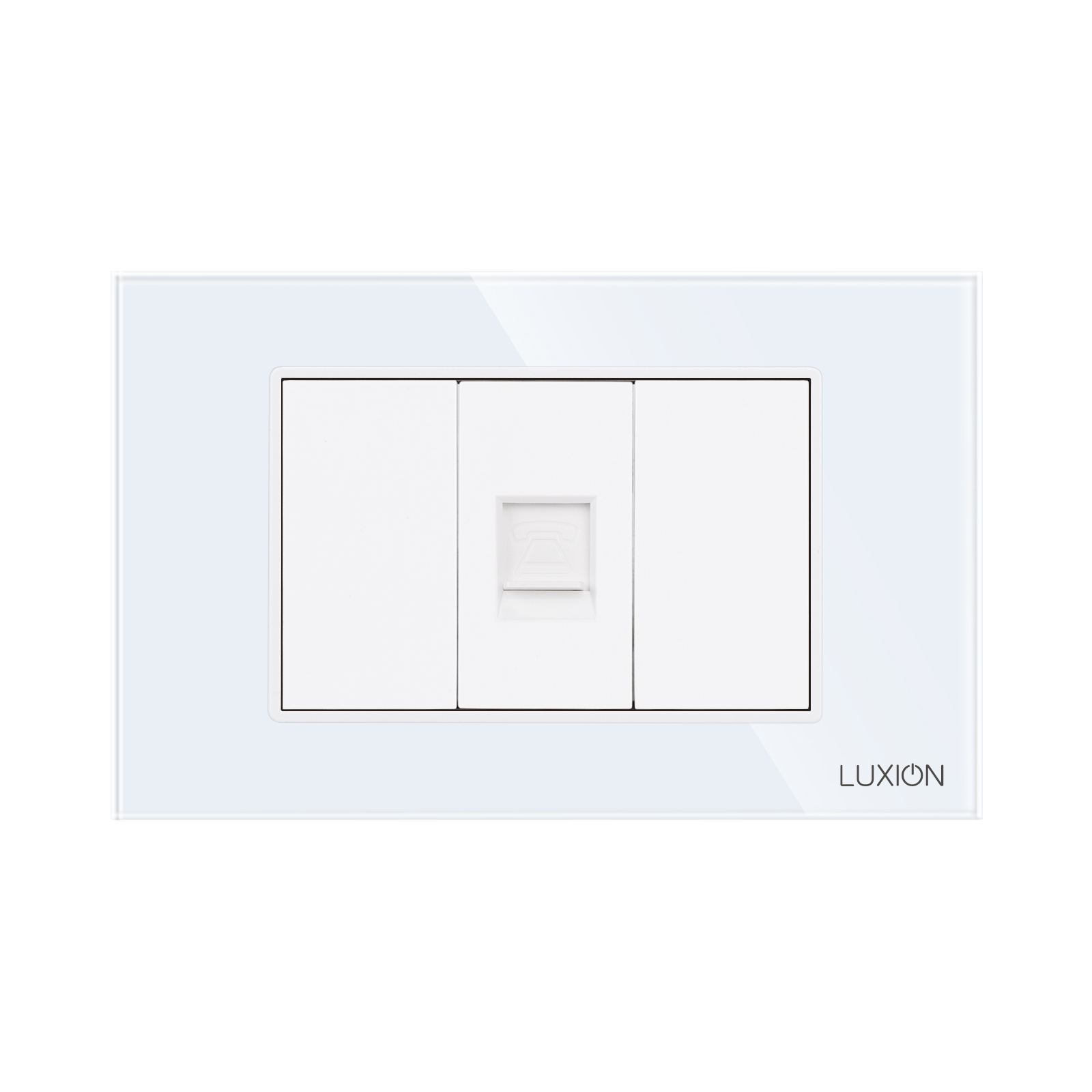 Priza Telefon 1M LUXION cu Ramă din Sticlă, IP44, 3M - imagine 2