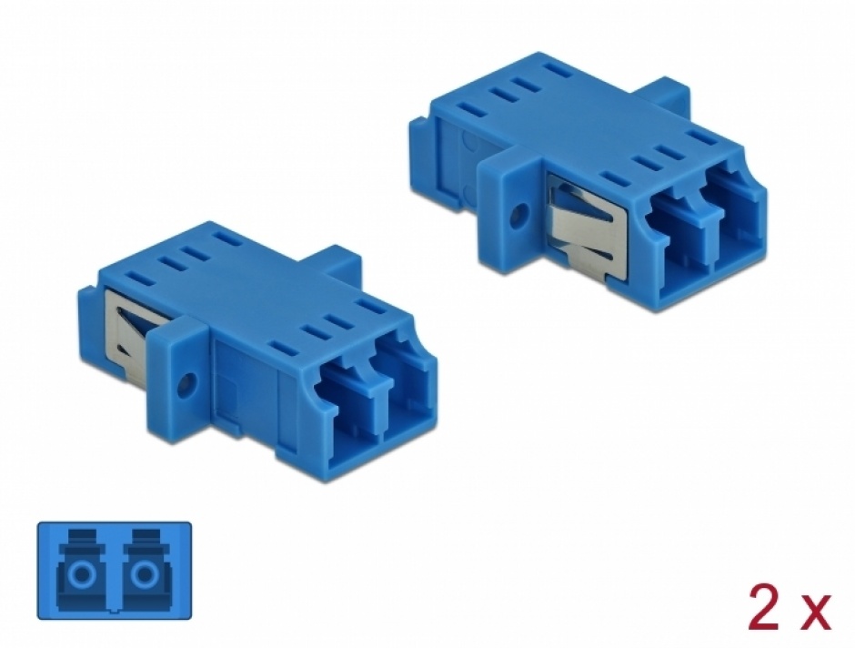 Set 2 Cuple LC Duplex Albastre Delock