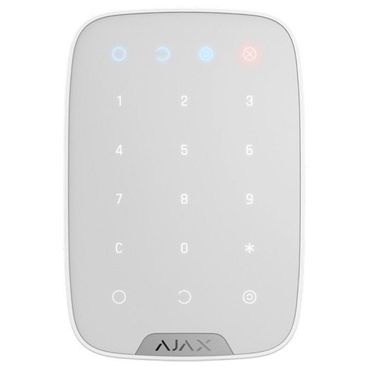 Tastatură Wireless Ajax Keypad WH, Alb