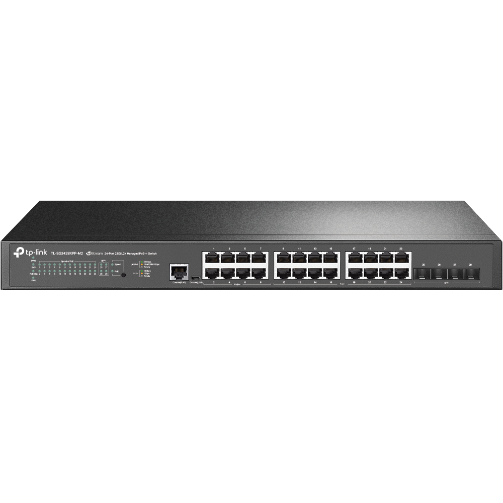 Switch Managed TP-Link JetStream 24-Port 2.5G PoE++ 10G SFP+ L2+