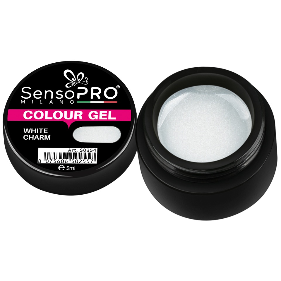 Gel UV Colorat White Charm 5ml | SensoPRO Milano