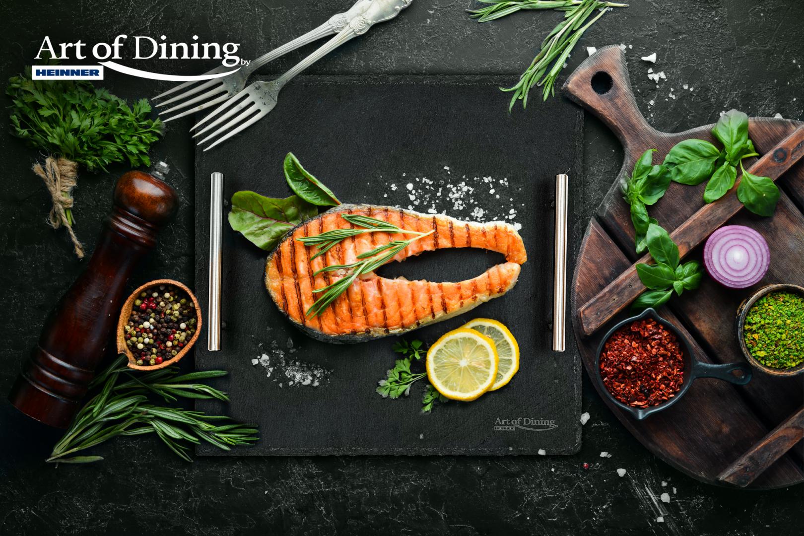 Platou Ardezie Heinner 30x30 cm Manere Inox - Cooking Line - imagine 3